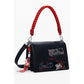 Black Polyethylene Women Handbag