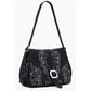 Black Polyethylene Women Handbag