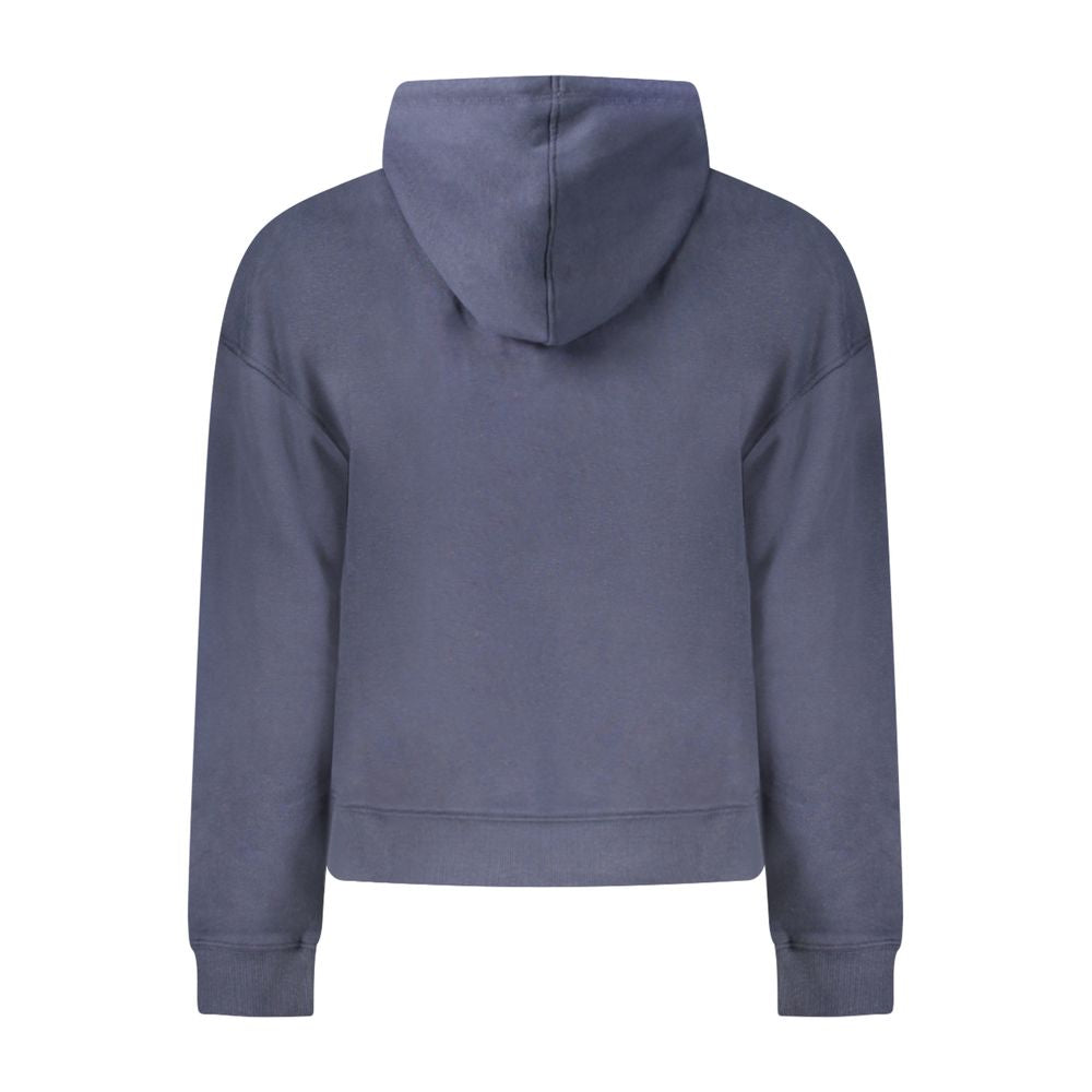 Blue Cotton Women Sweater