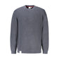 Blue Cotton Men Sweater