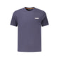Blue Cotton Men T-Shirt
