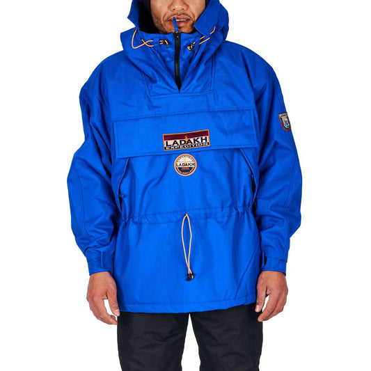 Blue Polyester Men Jacket