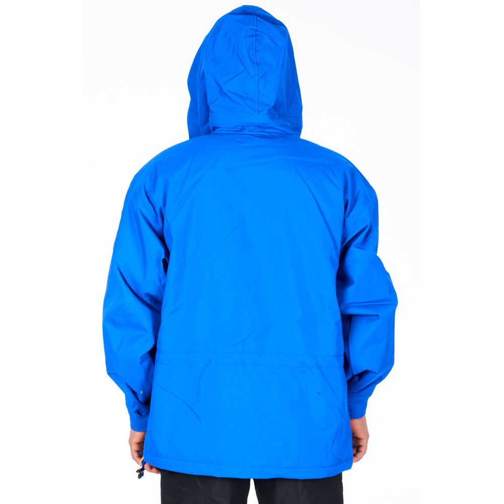 Blue Polyester Men Jacket