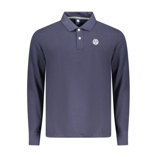Blue Cotton Polo Shirt