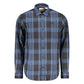 Blue Cotton Men Shirt