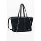 Black Polyethylene Women Handbag