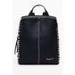 Black Polyethylene Women Backpack