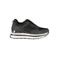 Black Polyester Women Sneaker