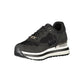 Black Polyester Women Sneaker