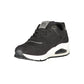 Black Polyester Women Sneaker