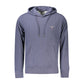 Blue Cotton Men's Hooded Sweater
