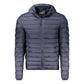 Blue Polyester Men Jacket