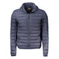 Blue Polyester Men Jacket