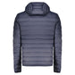 Blue Polyester Men Jacket
