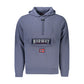 Blue Cotton Men's Hooded Sweater