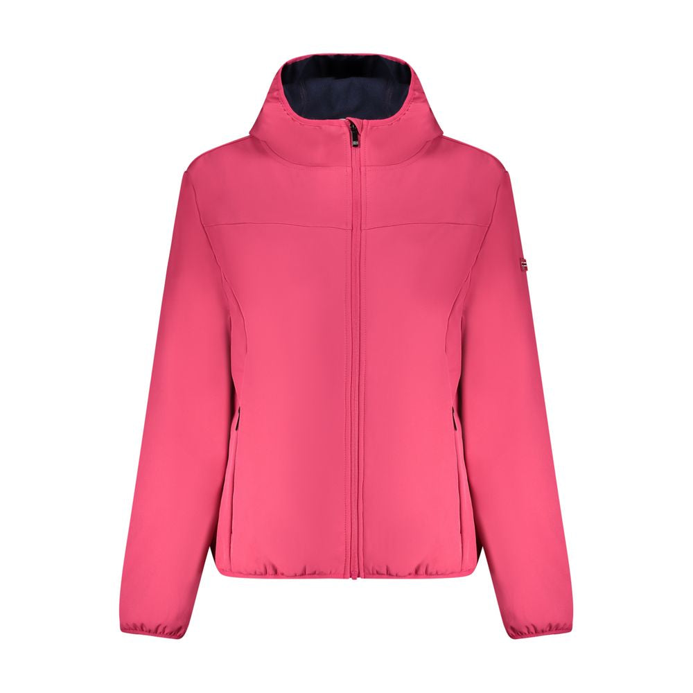 Pink Polyester Jackets & Coat