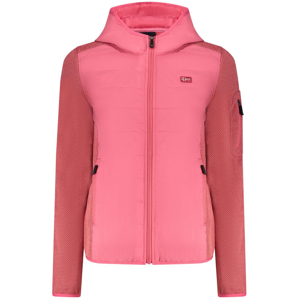 Pink Polyester Jackets & Coat