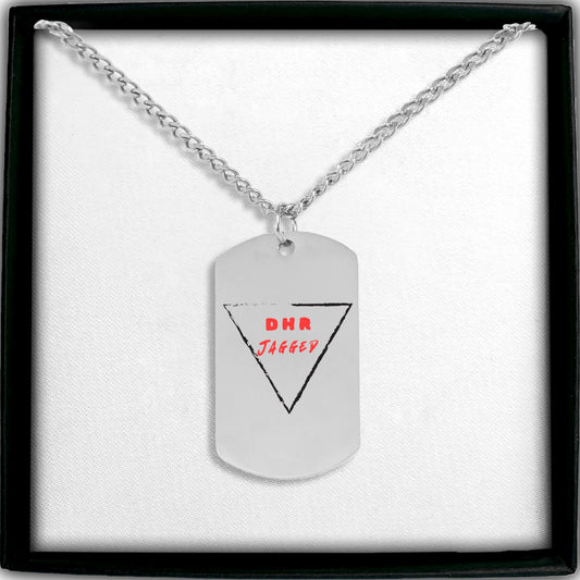 Cuban Tag Necklace-DHR Jagged
