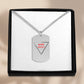 Cuban Tag Necklace-DHR Jagged
